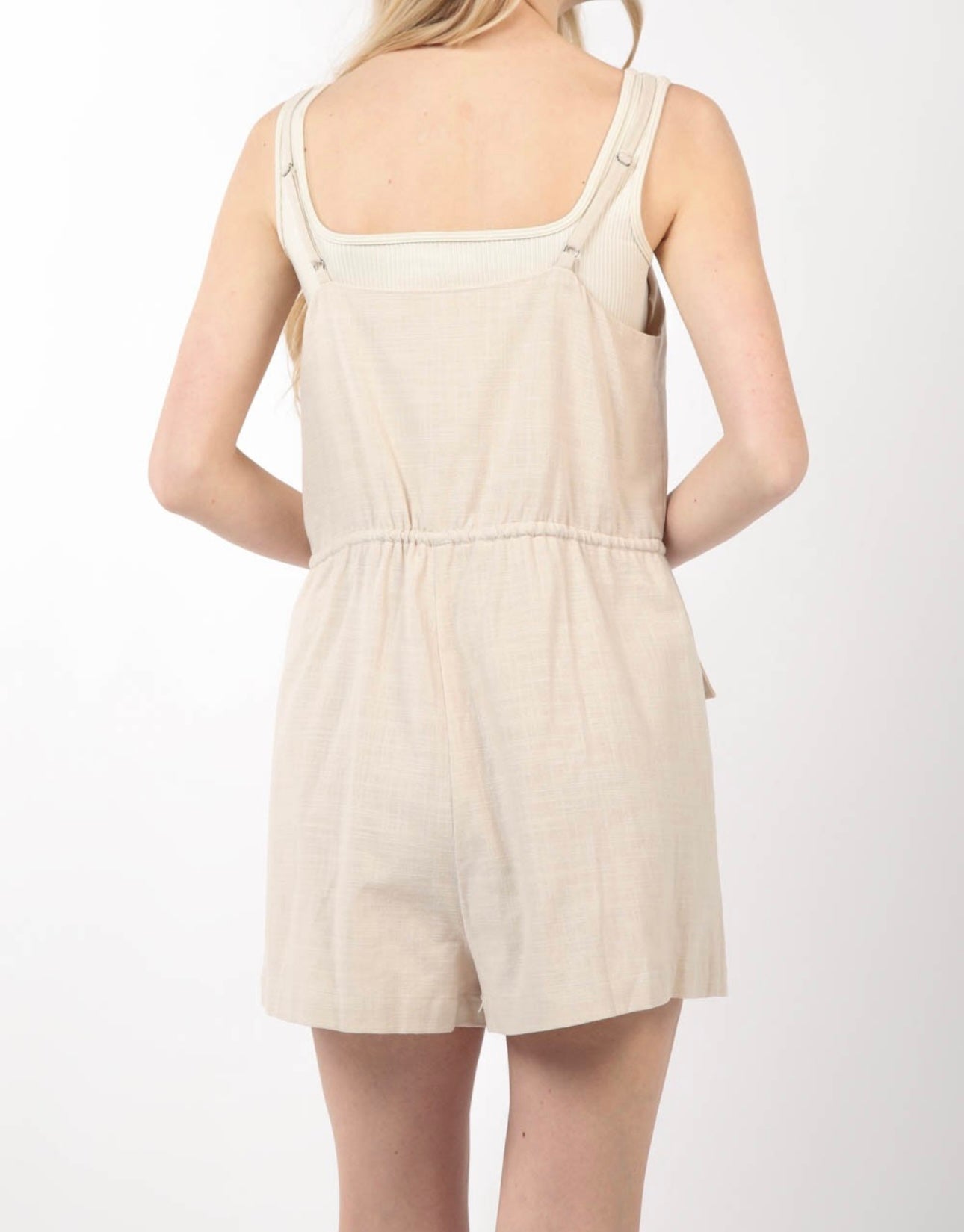 Button Down Woven Romper