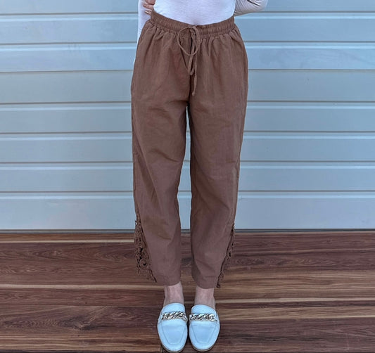 Khaki Lace Pants